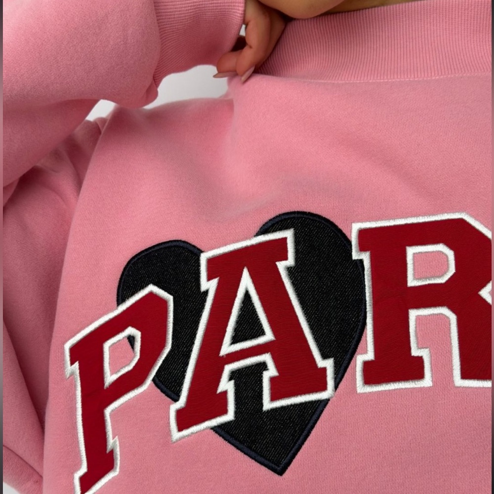 Parke Valentines Varsity Blush Mockneck, NEW - Picture 4 of 13
